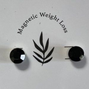 Black magnet earrings. 6mm